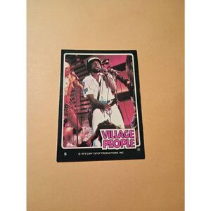 Vintage 1979 Village People Trading Card #5 Disco Era Vintage Music Collectible